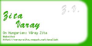 zita varay business card